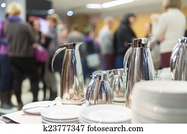 kaffeepause, an, geschäftstreffen