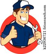 Mechanic with Circle Shape Mechanic with Circle Shape