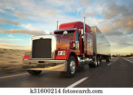 Semi-trailer truck Semi-trailer truck