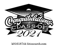 טקס, וקטור, ל, סוג, של, 2021., כונגראץ, בוגר, מזל טוב, סיים