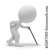 3d, קטן, אנשים, -, טראומה