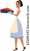 African American baker illustration African American baker illustration
