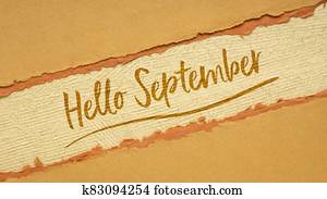 Hello September welcome note Hello September welcome note