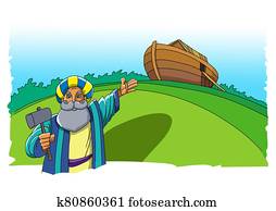 Noah built an ark to escape from the flood Noah built an ark to escape from the flood