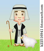 Shepherd with Sheep Shepherd with Sheep