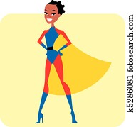 Superhero Woman Illustration Superhero Woman Illustration