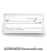 Template of blank banking check Template of blank banking check