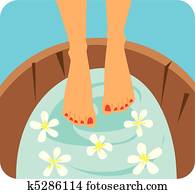 רגל דואגת, גרפי, דוגמה