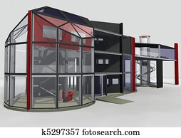 3d office building 3d office building
