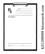 em branco, prescrição, forma, isolado, branco, experiência.