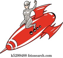 Schiff, oder, rakete, fenster., vektor, bild Clipart ...