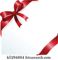 Red ribbon and bow Red ribbon and bow