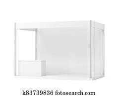 Trade show booth with counter mockup Trade show booth with counter mockup