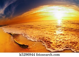 Tropical beach at sunset, Thailand Tropical beach at sunset, Thailand