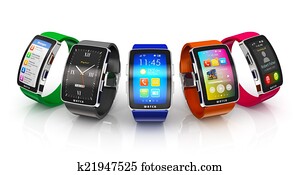 אוסף, של, חכם, מסתכל