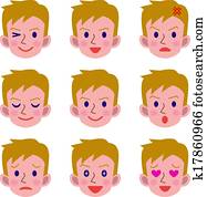 Facial expression of male