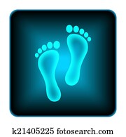 Foot print icon Foot print icon