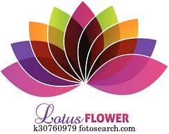 logo, lotusblüte, lila logo, lotusblüte, lila