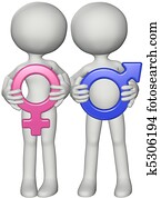 mujer, pareja, asimiento, macho, hembra, sexo, símbolos