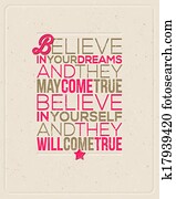 Quote typographical design