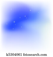 שמיים, עננים, stars., תקציר, כחול קל, וקטור, רקע