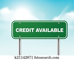 3d credit available road sign