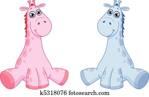 bebê, girafas