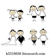 Family relationship - children, young, adults, seniors Family relationship - children, young, adults, seniors