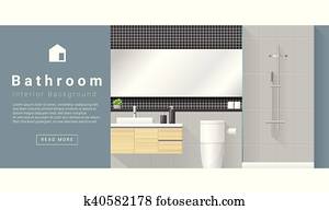 Interior design Modern bathroom background 1 Interior design Modern bathroom background 1