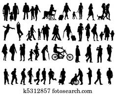 People silhouettes People silhouettes