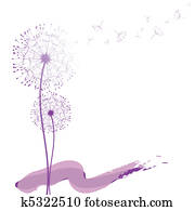 Abstract dandelion in the wind Abstract dandelion in the wind