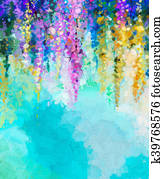 Abstract flower oil painting background Abstract flower oil painting background
