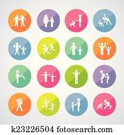 familie, idol, symbol