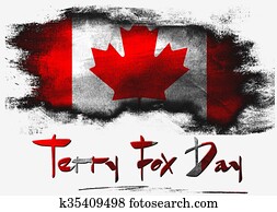 Flag of Canada for Terry Fox Day Flag of Canada for Terry Fox Day