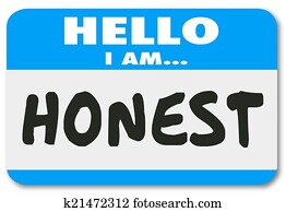 Hello I Am Honest Nametag Sticker Trusted Reputation
