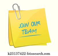 join our team memo illustration design