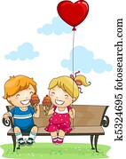 Kids Eating Ice Cream in a Park