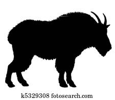 Mountain goat silhouette Mountain goat silhouette