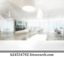 Table Top And Blur Office Background