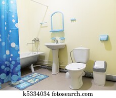 Weiß, badezimmer, mit, fliese, fronted, bad, und, weiß, romanische