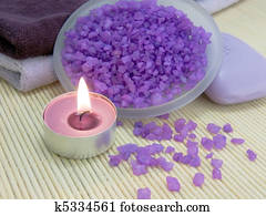 Bath salt and aroma candle 