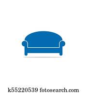 Blue sofa home furnishing interior design template Blue sofa home furnishing interior design template