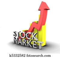 estadística, gráfico, con, ventas, mercado de valores