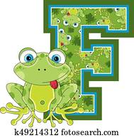 F for frog Clip Art | k14518379 | Fotosearch