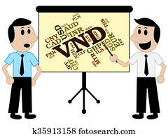 vnd, obeživo, znazornit, vietnamese, dongs, a, zahraničný