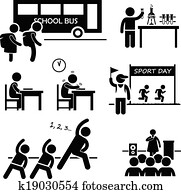 בית ספר, פעילות, מקרה, ל, סטודנט