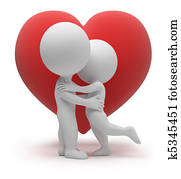 3d small people - love