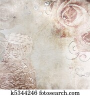 Beautiful bride on grunge romantic floral background Beautiful bride on grunge romantic floral background