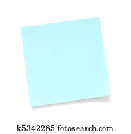 Blank Blue Sticky Note