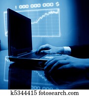 laptop, financie, robota